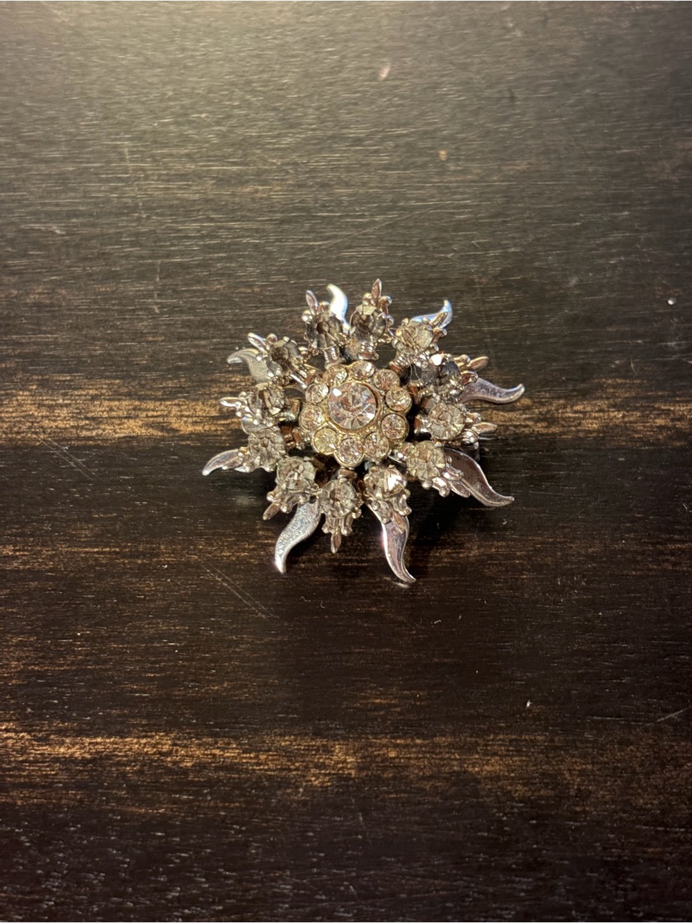 Silver Starburst Brooch